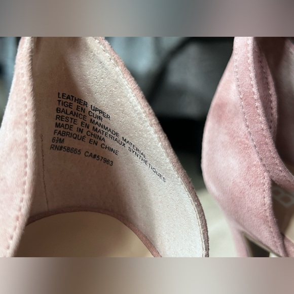 BP Natalie Embellished Strappy Stiletto Sandal Blush Suede 6.5 - Picture 11 of 12